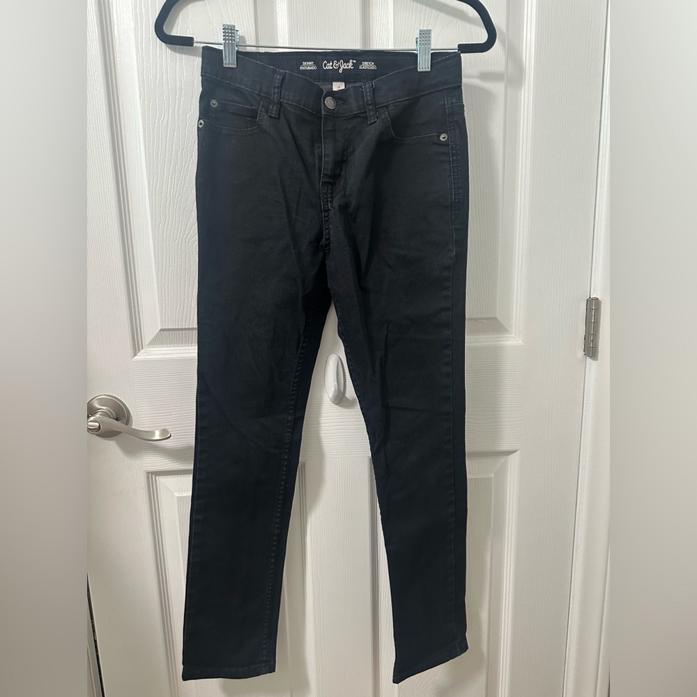 Boys Stretch Skinny Fit Jeans - Cat & Jack Target black wash size 14